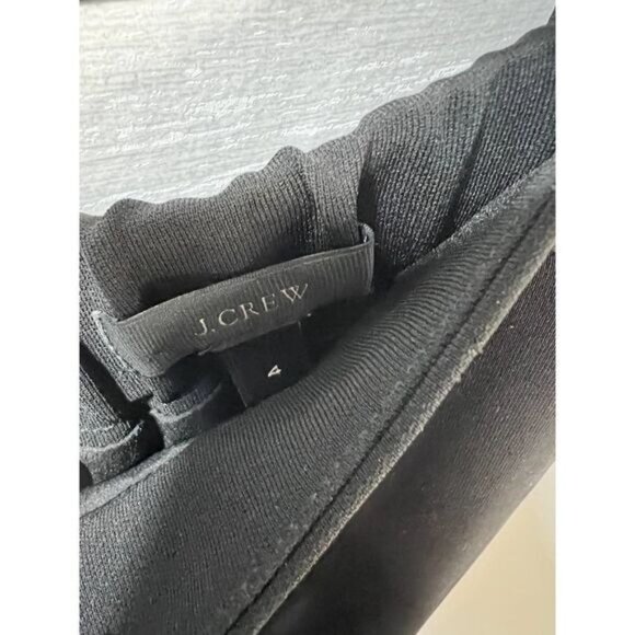 J.Crew Womens Black Pencil‎ Skirt With Elastic Waist & Back Slit - Size 4 - Picture 5 of 6